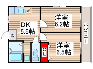 ホワイトパルデンスⅡの物件間取画像